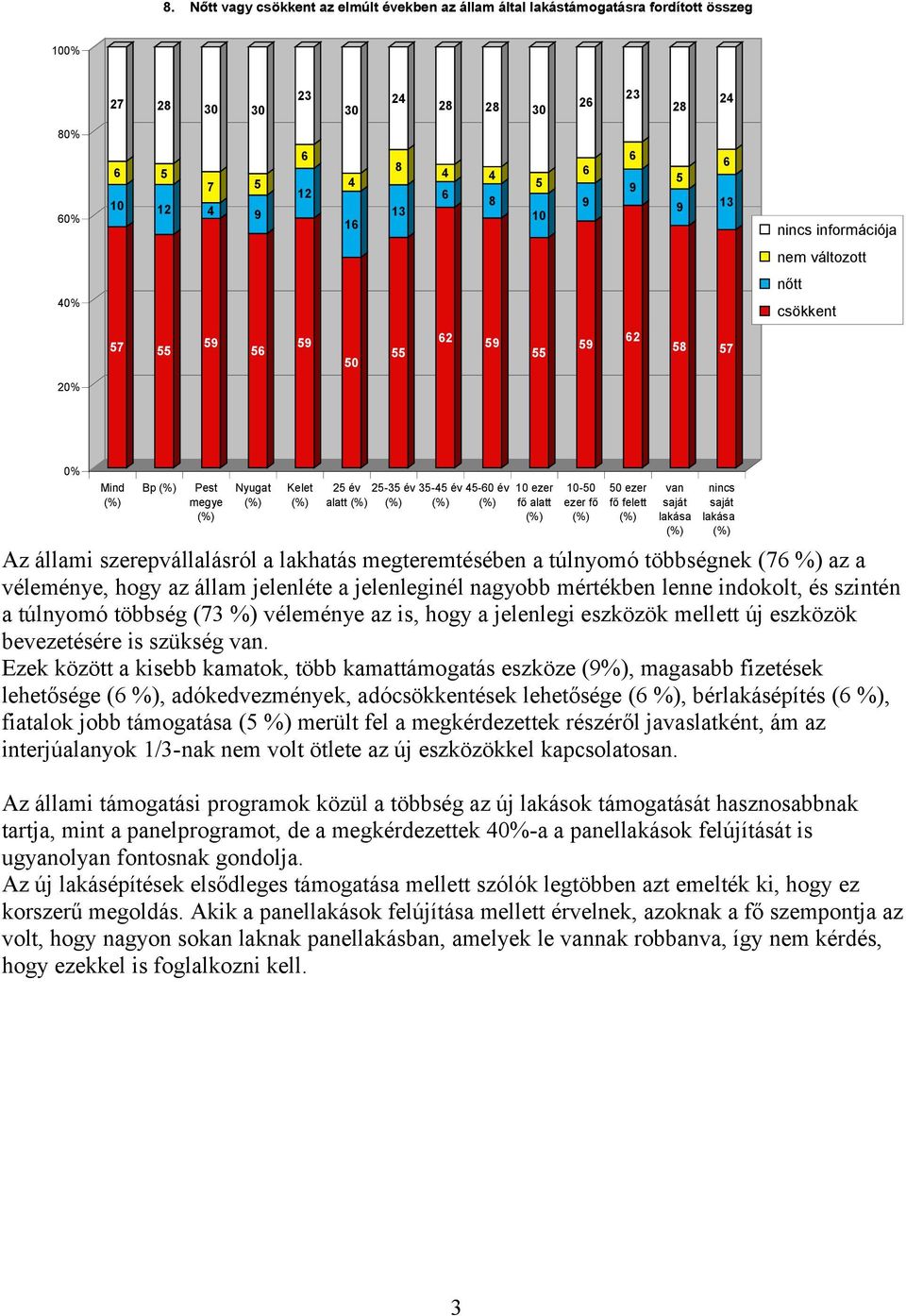 többség ( %) véleménye az is, hogy a jelenlegi eszközök mellett új eszközök bevezetésére is szükség.