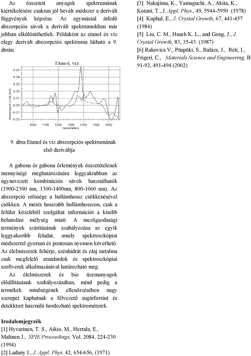 Crystal Growth, 67, 441-457 (1984) [5] Liu, C. M., Hsueh K. L., and Gong, J., J. Crystal Growth, 83, 35-43. (1987) [6] Rakovics V., Püspöki, S., Balázs, J., Réti, I., Frigeri, C.