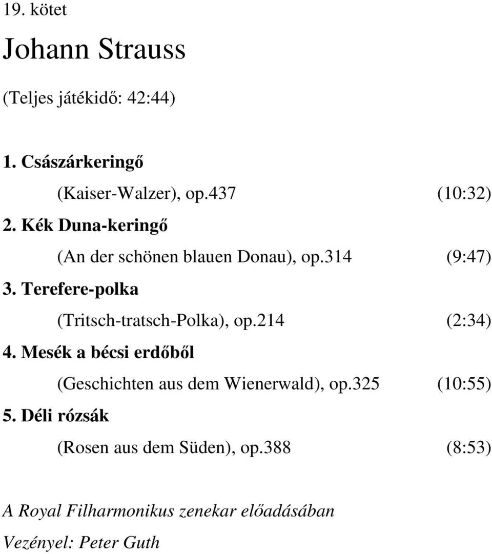 Terefere-polka (Tritsch-tratsch-Polka), op.214 (2:34) 4.
