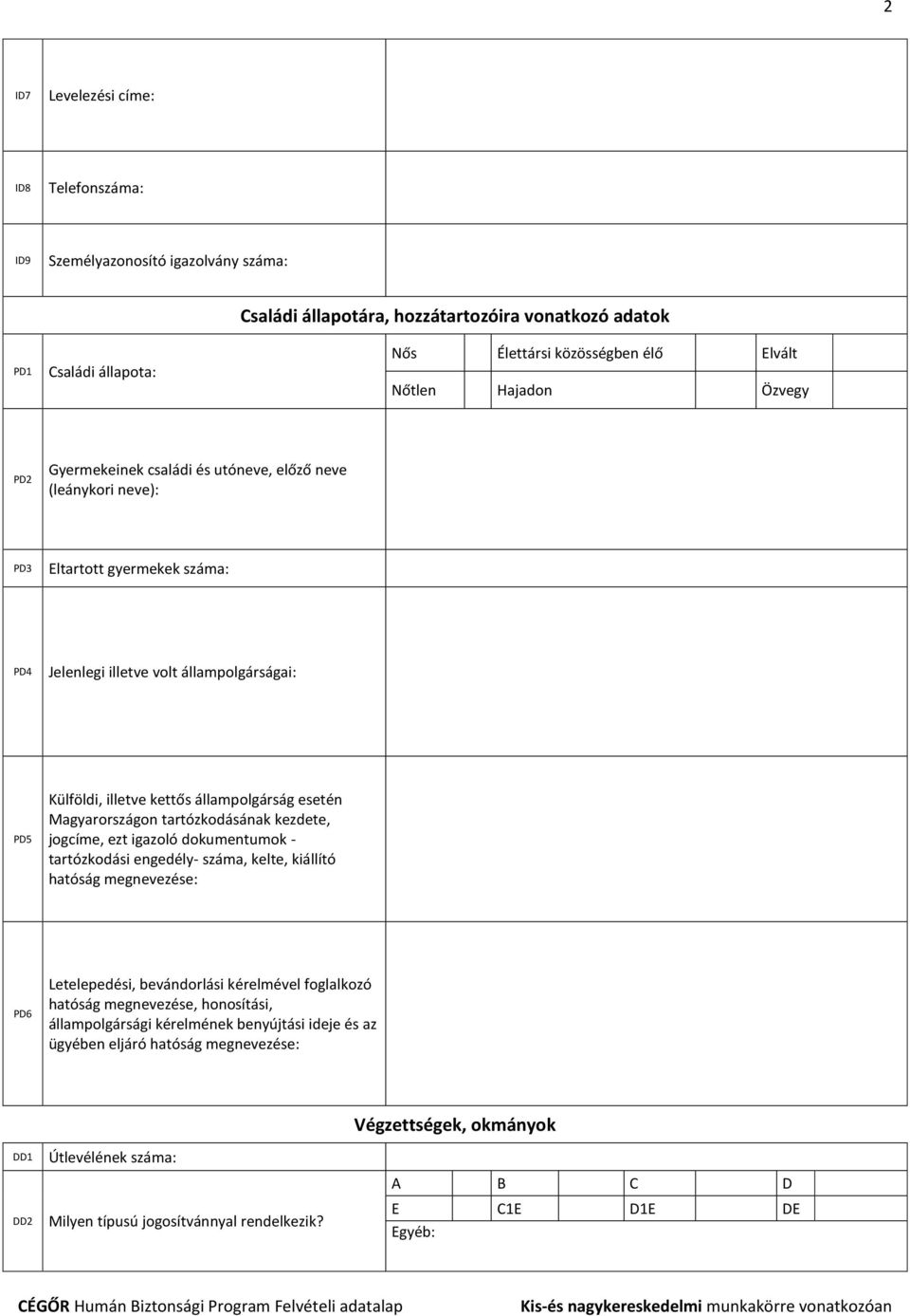 állampolgárság esetén Magyarországon tartózkodásának kezdete, jogcíme, ezt igazoló dokumentumok - tartózkodási engedély- száma, kelte, kiállító hatóság megnevezése: PD6 Letelepedési, bevándorlási