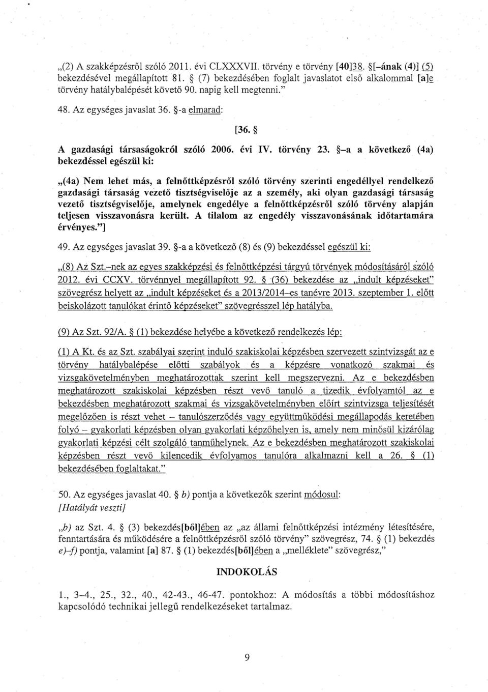 évi IV. törvény 23.