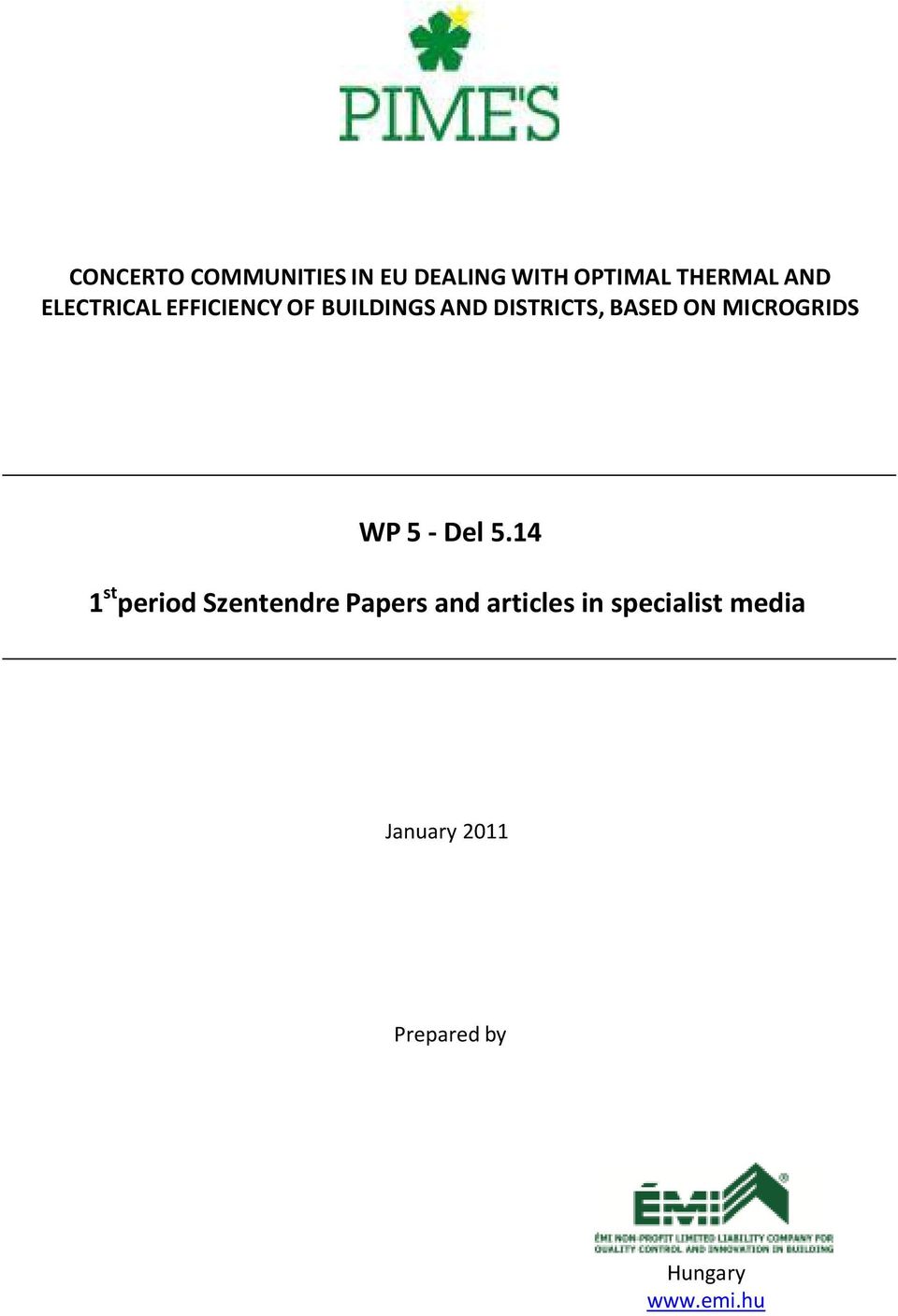 MICROGRIDS WP 5 Del 5.