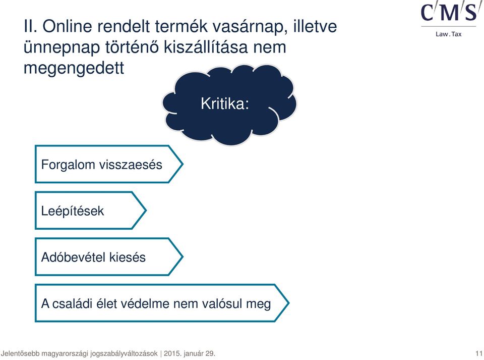 Kritika: Forgalom visszaesés Leépítések