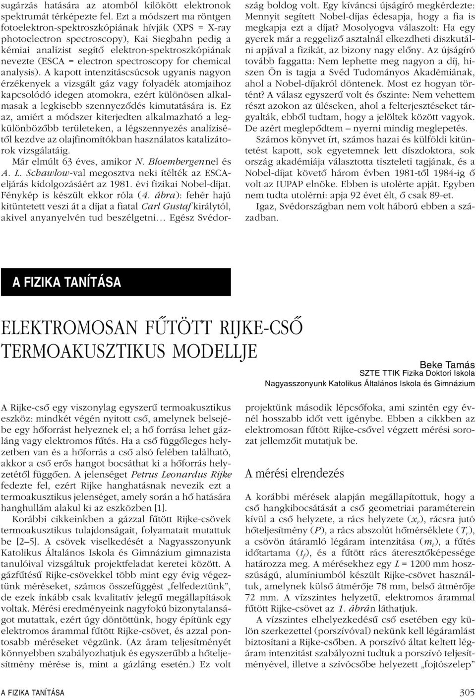 electron spectroscopy for chemical analysis).