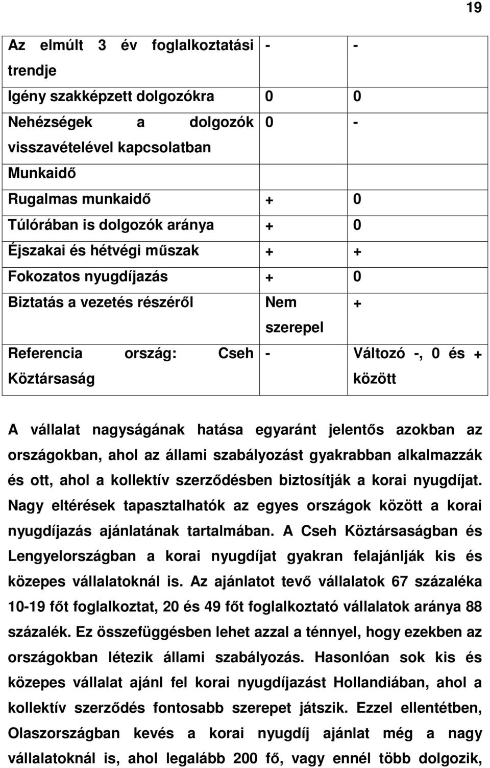 egyaránt jelentıs azokban az országokban, ahol az állami szabályozást gyakrabban alkalmazzák és ott, ahol a kollektív szerzıdésben biztosítják a korai nyugdíjat.