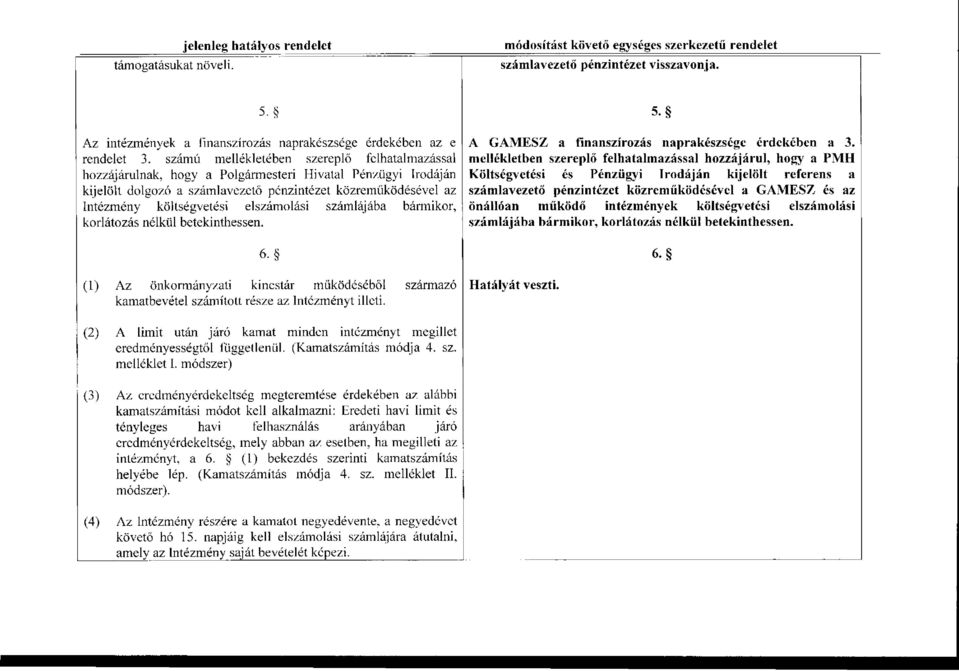 számú mellékletében szereplő felhatalmazással hozzájárulnak, hogy a Polgármesteri Hivatal Pénzügyi Irodáján kijelölt dolgozó a számlavezető pénzintézet közreműködésével az Intézmény költségvetési