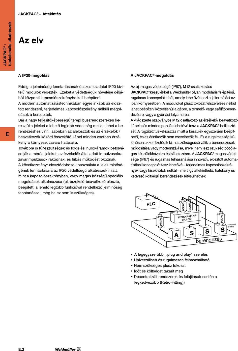 A modern automatizálástechnikában egyre inkább az elosztott rendszerű, terjedelmes kapcsolószekrény nélküli megoldások a keresettek.