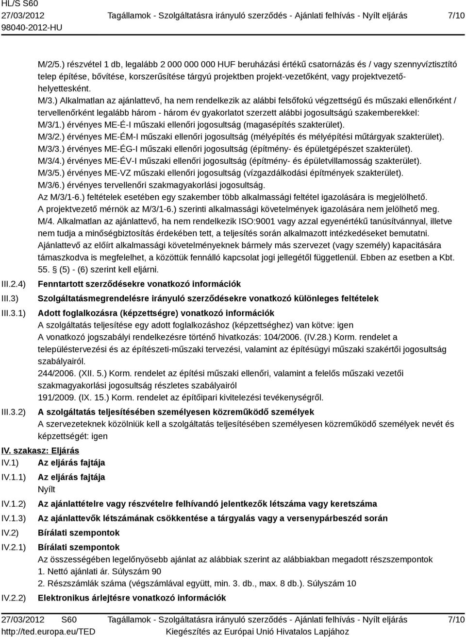projektvezetőhelyettesként. M/3.