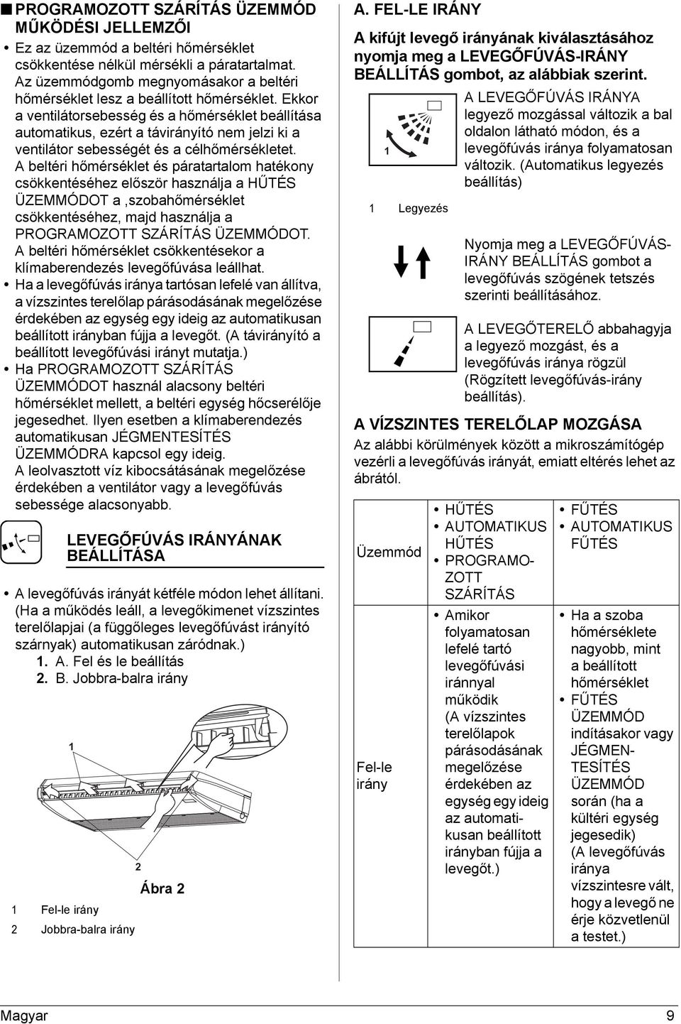 Ekkor a ventilátorsebesség és a hőmérséklet beállítása automatikus, ezért a távirányító nem jelzi ki a ventilátor sebességét és a célhőmérsékletet.