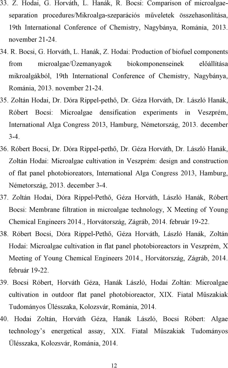 Horváth, L. Hanák, Z.