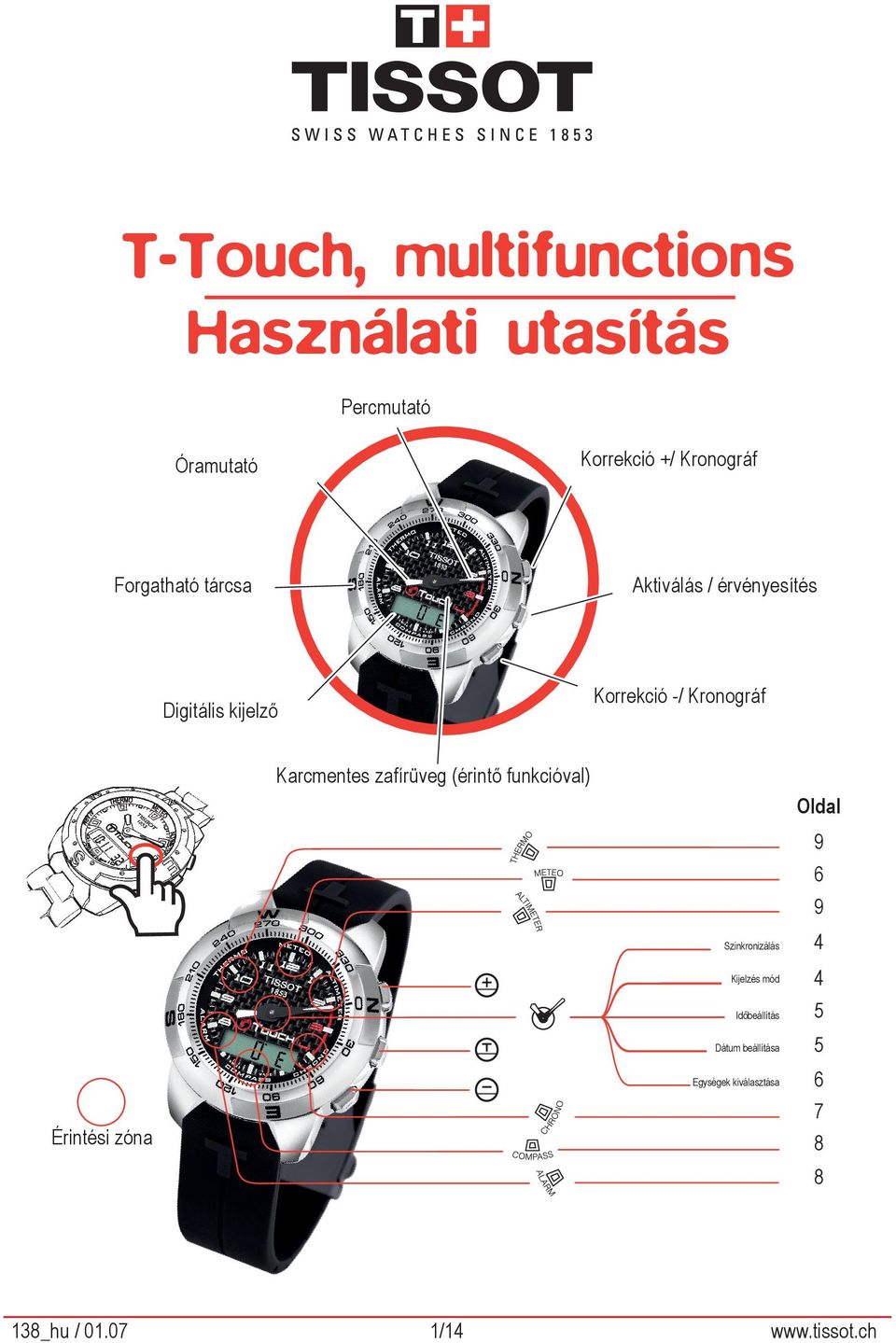 T-Touch, multifunctions Használati utasítás - PDF Ingyenes letöltés