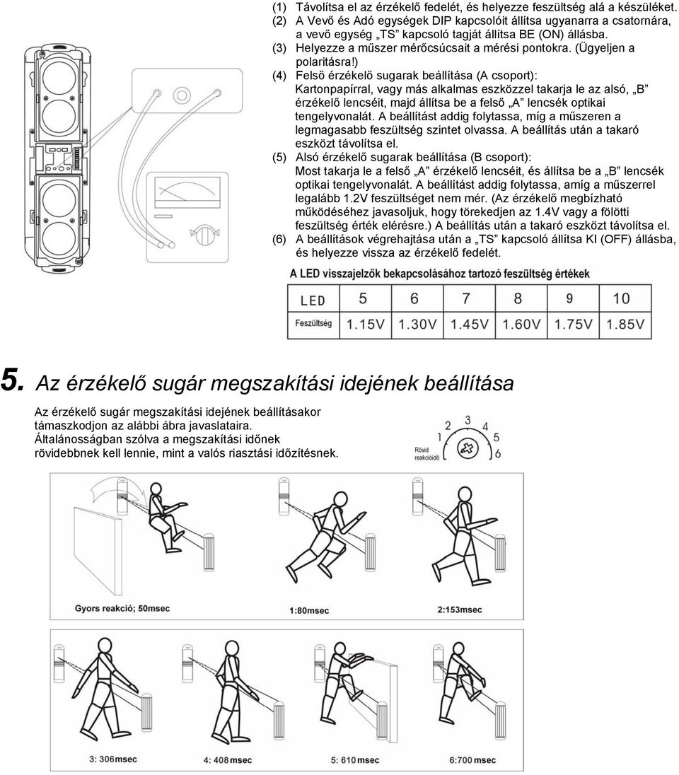 (Ügyeljen a polaritásra!