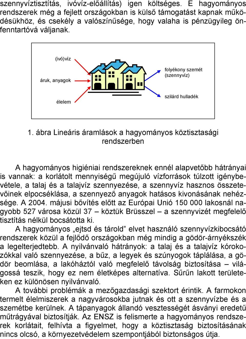 (ivó)víz áruk, anyagok folyékony szemét (szennyvíz) élelem szilárd hulladék 1.