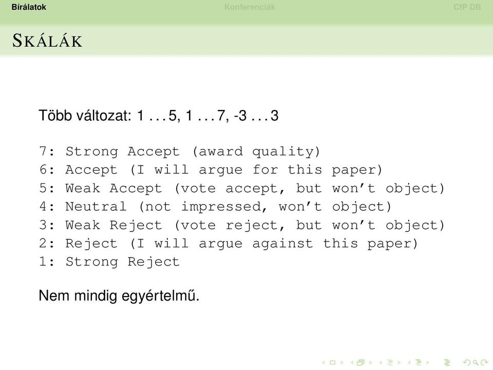 Weak Accept (vote accept, but won t object) 4: Neutral (not impressed, won t object)