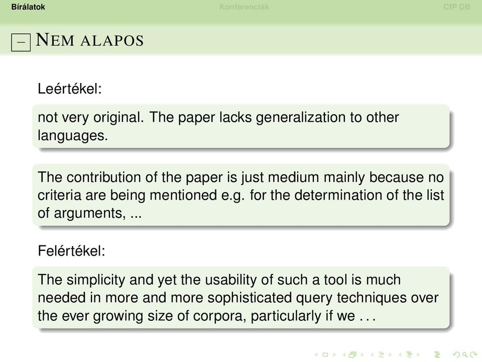 mentioned e.g. for the determination of the list of arguments,.