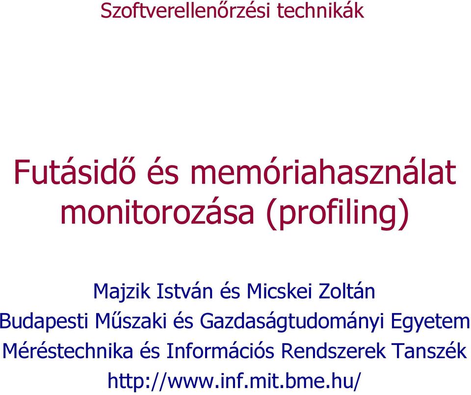 Budapesti Műszaki és Gazdaságtudományi Egyetem