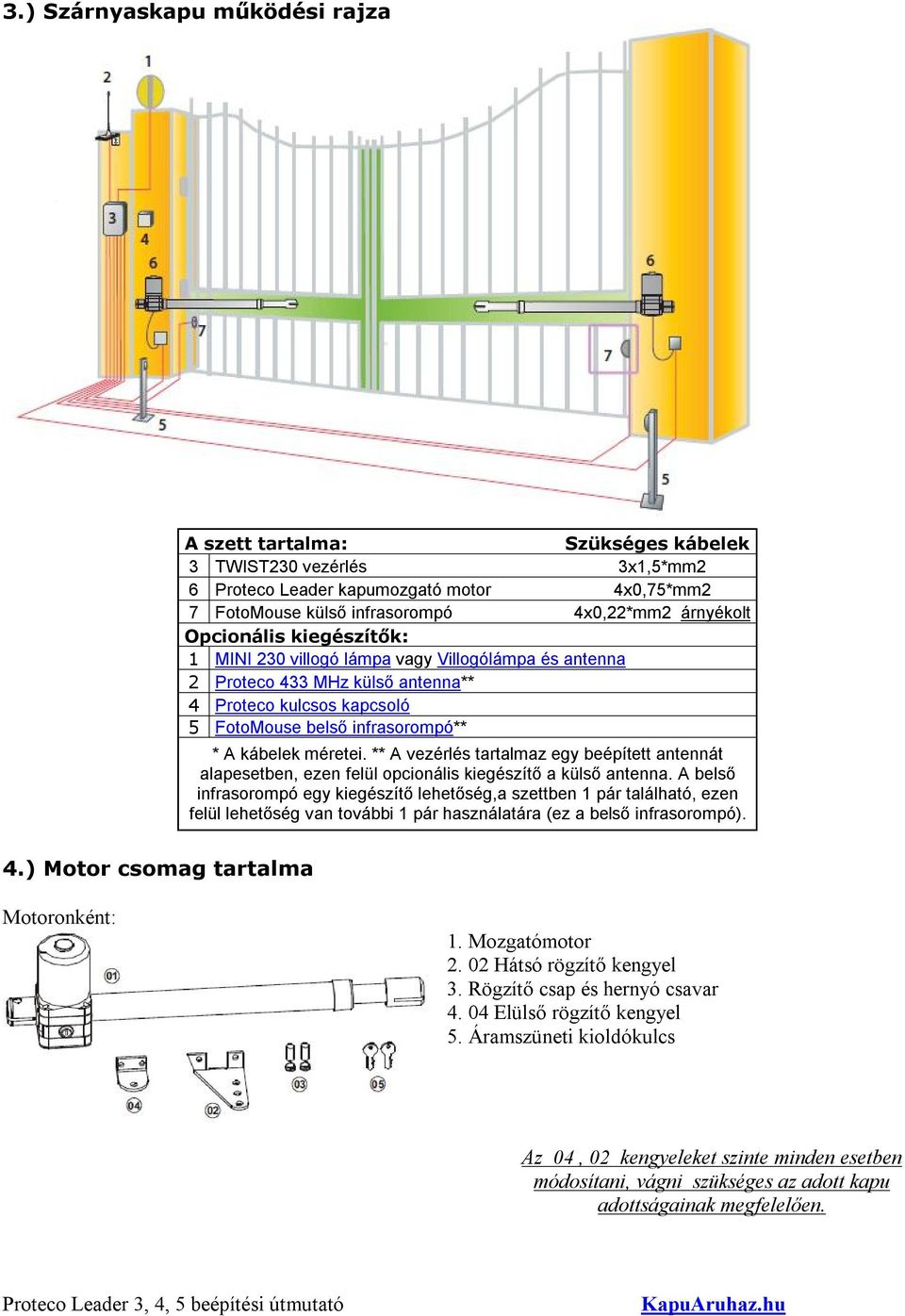 Proteco Leader 3/4/5 - PDF Ingyenes letöltés