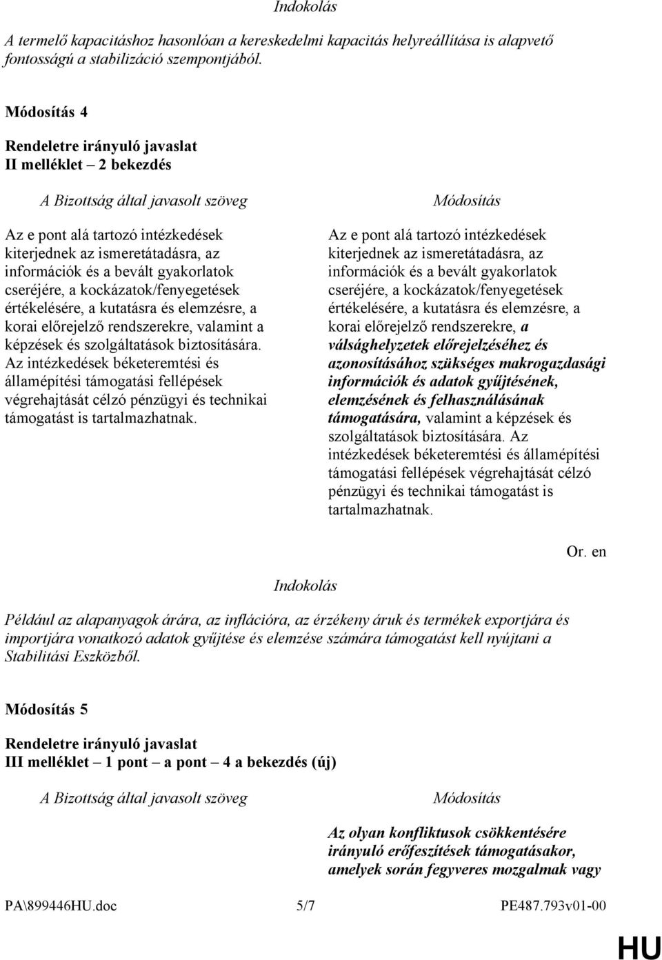elemzésre, a korai előrejelző rendszerekre, valamint a képzések és szolgáltatások biztosítására.