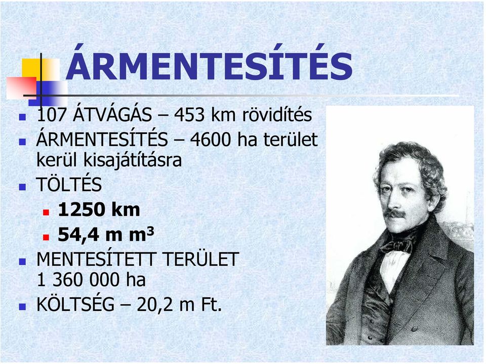 kisajátításra TÖLTÉS 1250 km 54,4 m m 3