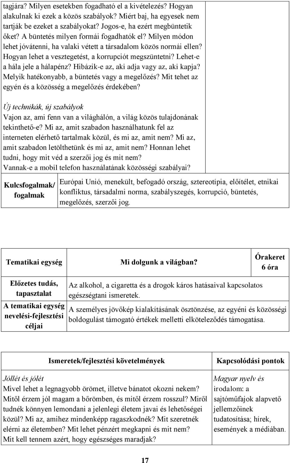 Lehet-e a hála jele a hálapénz? Hibázik-e az, aki adja vagy az, aki kapja? Melyik hatékonyabb, a büntetés vagy a megelőzés? Mit tehet az egyén és a közösség a megelőzés érdekében?