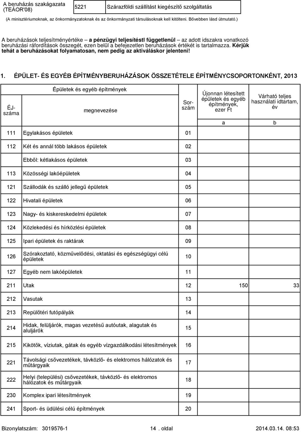 Kérjük tehát eruházásokt folymtosn, nem pedig z ktiváláskor jelenteni! 1.