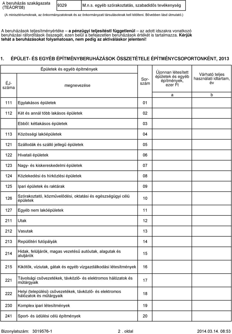 Kérjük tehát eruházásokt folymtosn, nem pedig z ktiváláskor jelenteni! 1.