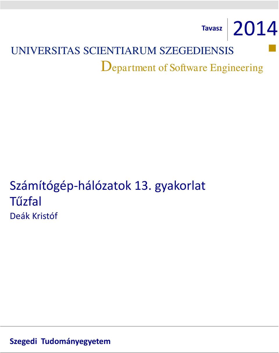 Engineering Számítógép-hálózatok 13.