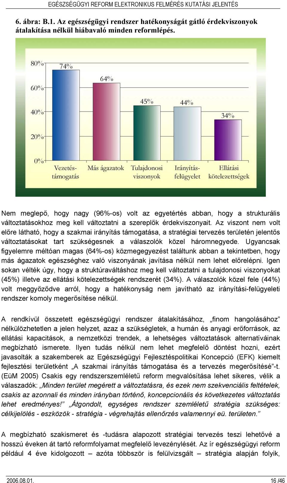 Az viszont nem volt előre látható, hogy a szakmai irányítás támogatása, a stratégiai tervezés területén jelentős változtatásokat tart szükségesnek a válaszolók közel háromnegyede.