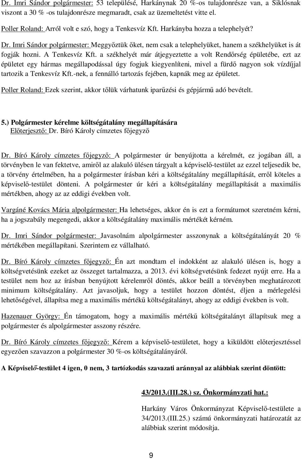 A Tenkesvíz Kft.