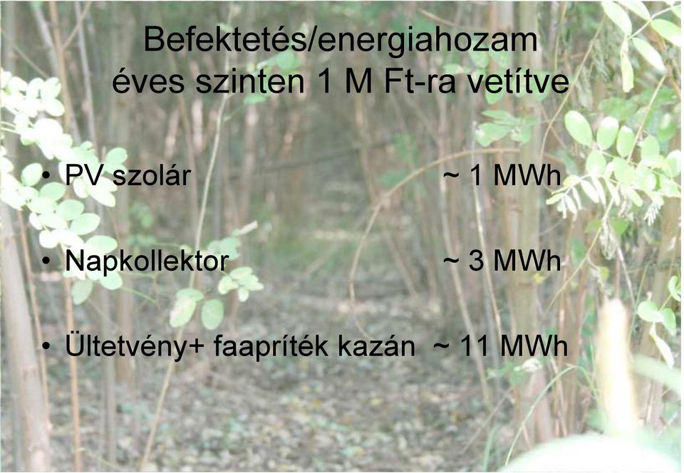 szolár ~ 1 MWh Napkollektor ~ 3