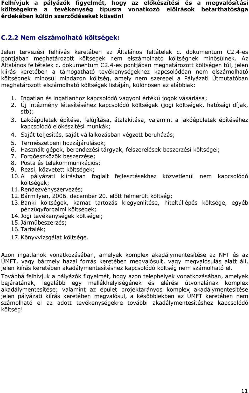 Az Általános feltételek c. dokumentum C2.