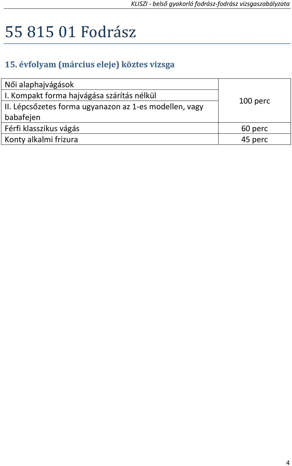 Kompakt forma hajvágása szárítás nélkül II.