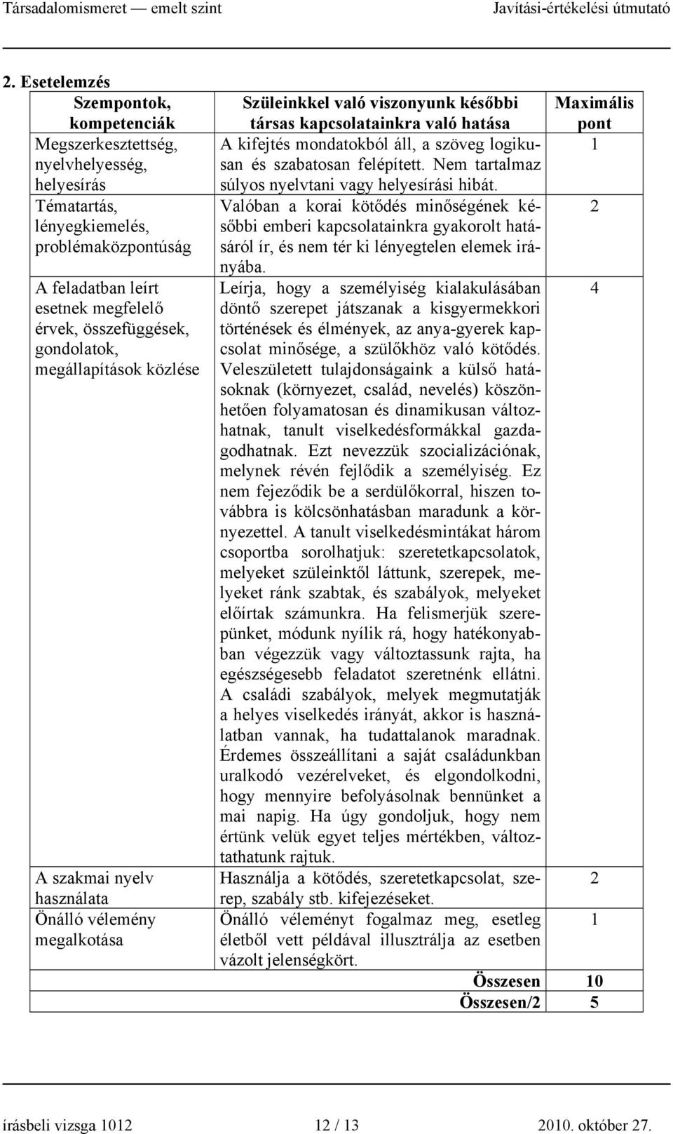 Valóban a korai kötődés minőségének későbbi emberi kapcsolatainkra gyakorolt hatá- sáról ír, és nem tér ki lényegtelen elemek irányába.