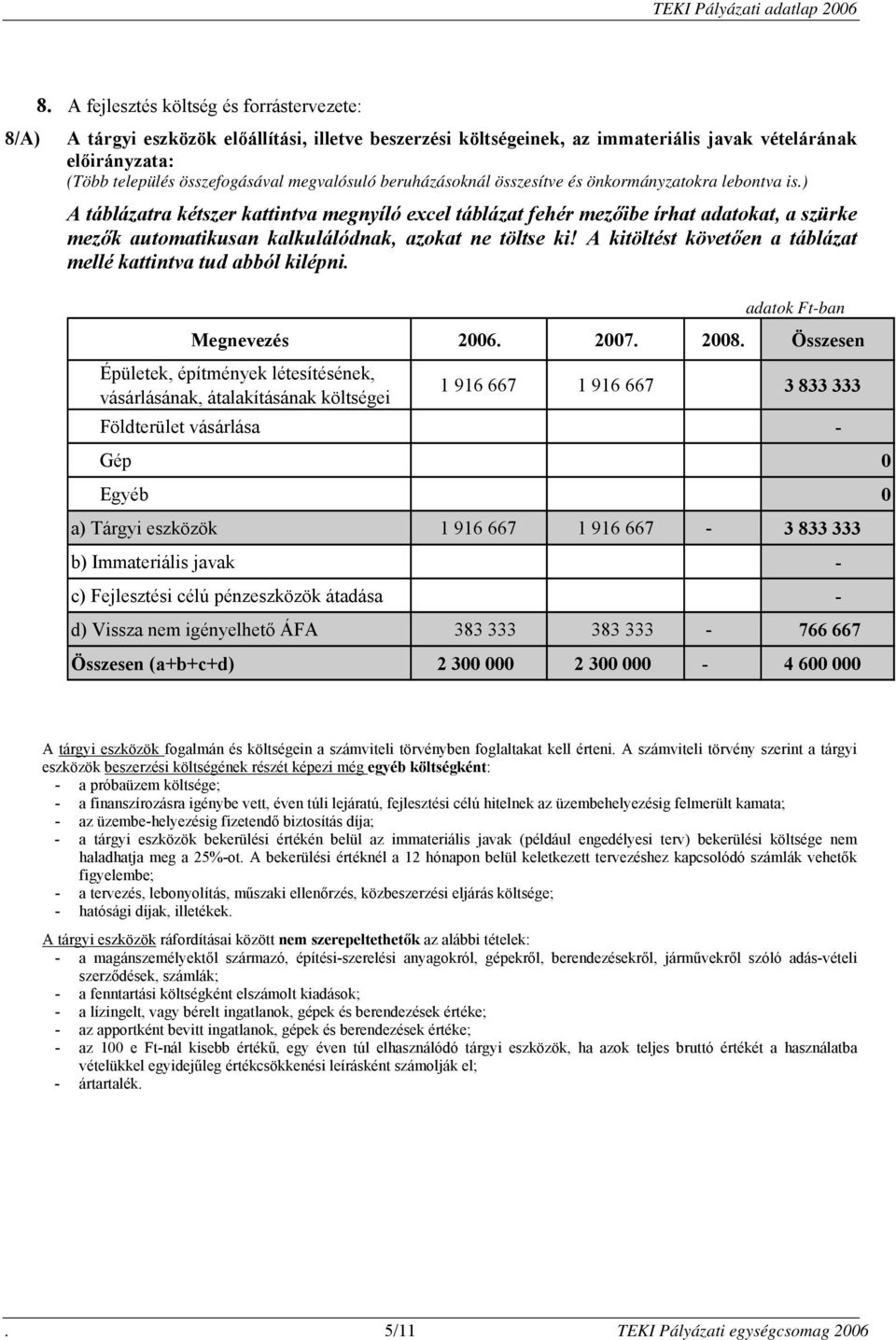 megvalósuló beruházásoknál összesítve és önkormányzatokra lebontva is.