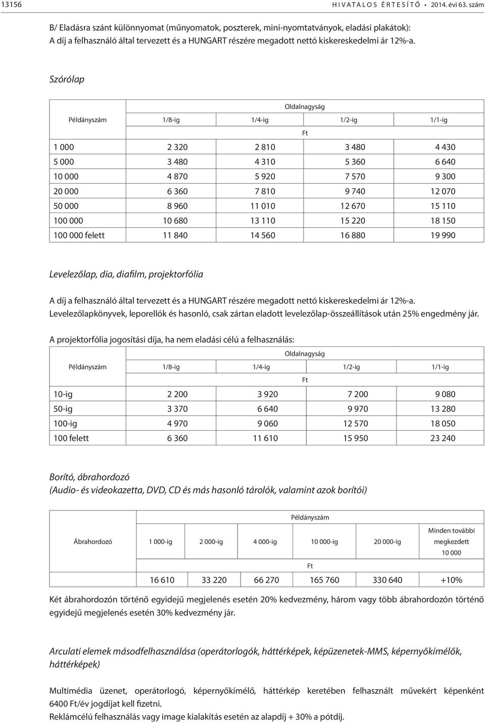 Szórólap Példányszám 1/8-ig 1/4-ig 1/2-ig 1/1-ig 1 000 2 320 2 810 3 480 4 430 5 000 3 480 4 310 5 360 6 640 10 000 4 870 5 920 7 570 9 300 20 000 6 360 7 810 9 740 12 070 50 000 8 960 11 010 12 670