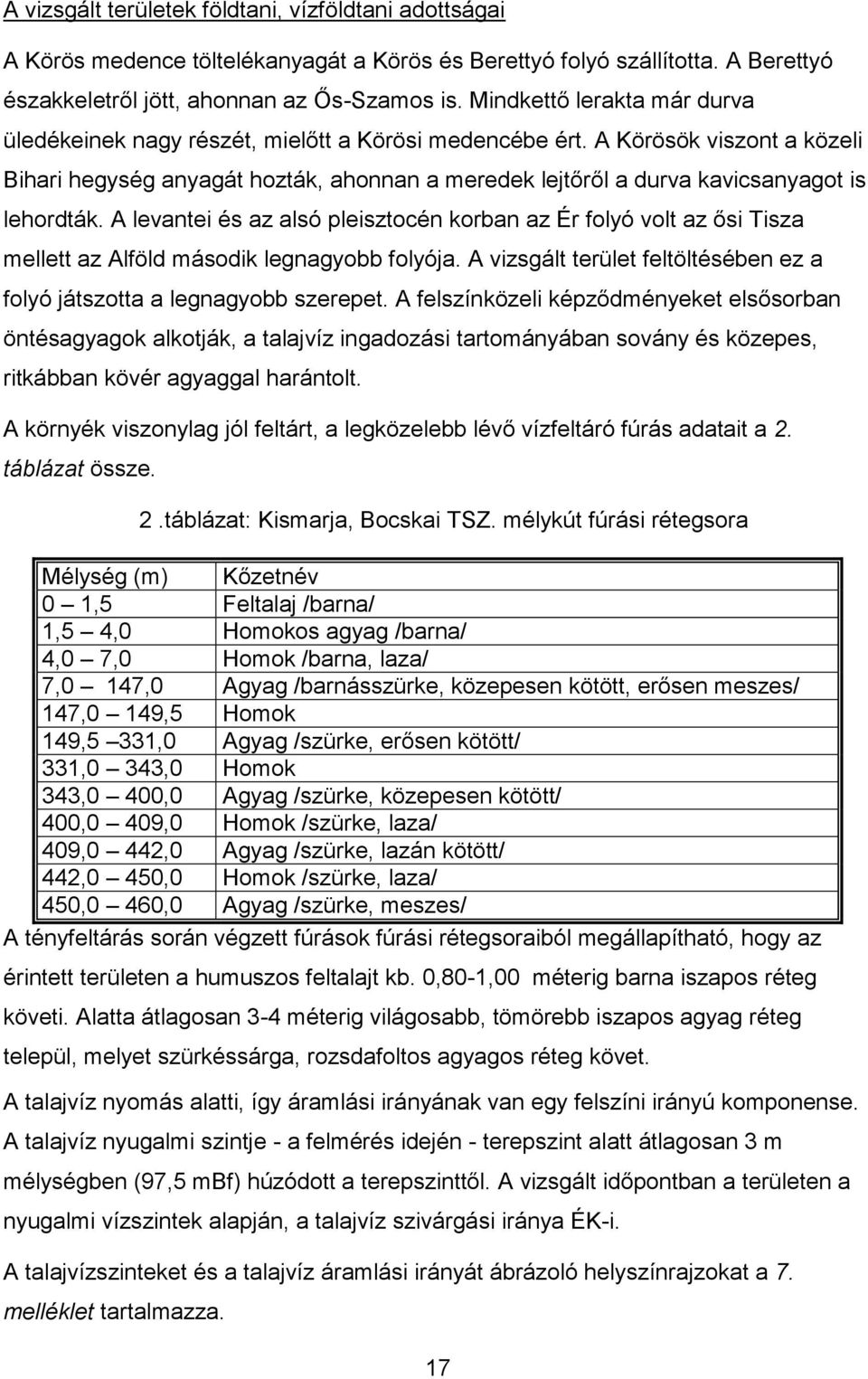 A Körösök viszont a közeli Bihari hegység anyagát hozták, ahonnan a meredek lejtőről a durva kavicsanyagot is lehordták.