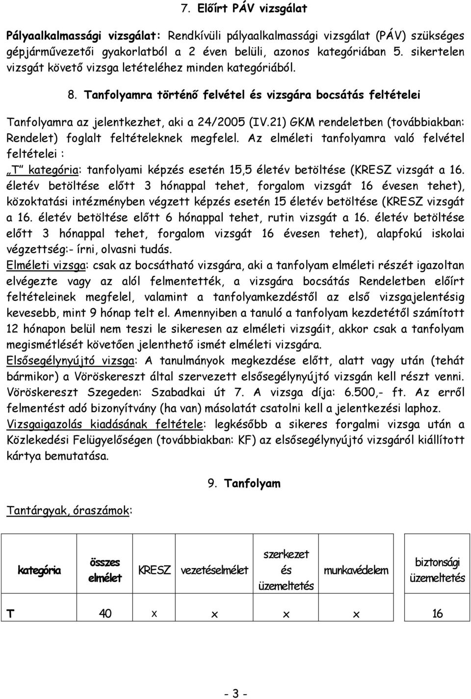 21) GKM rendeletben (továbbiakban: Rendelet) foglalt feltételeknek megfelel.