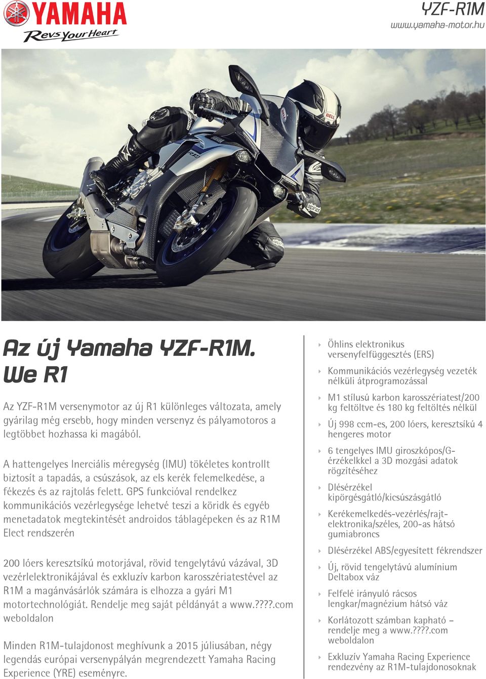 Az új Yamaha YZF-R1M. We R1 - PDF Ingyenes letöltés