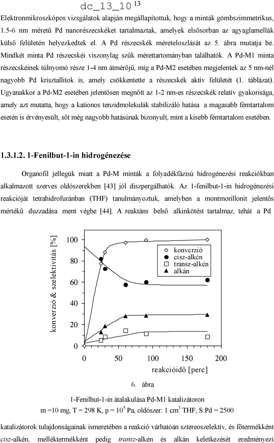 Mindkét minta Pd részecskéi viszonylag szűk mérettartományban találhatók.