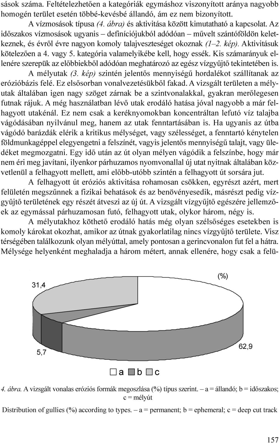 a 4 vagy 5 kategória valamelyikébe kell, hogy essék Kis számarányuk ellenére szerepük az elõbbiekbõl adódóan meghatározó az egész vízgyûjtõ tekintetében is A mélyutak (3 kép) szintén jelentõs