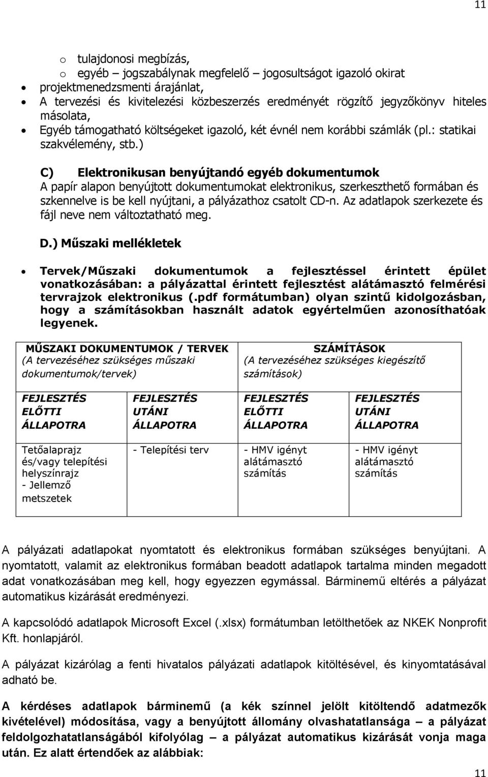 ) C) Elektronikusan benyújtandó egyéb dokumentumok A papír alapon benyújtott dokumentumokat elektronikus, szerkeszthető formában és szkennelve is be kell nyújtani, a pályázathoz csatolt CD-n.