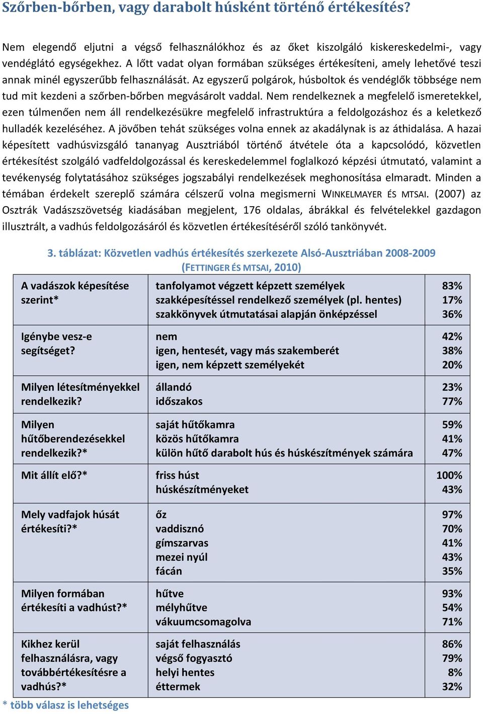 Az egyszerű polgárok, húsboltok és vendéglők többsége nem tud mit kezdeni a szőrben-bőrben megvásárolt vaddal.