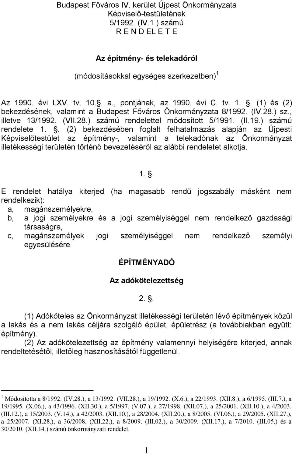 (II.19.) számú rendelete 1.