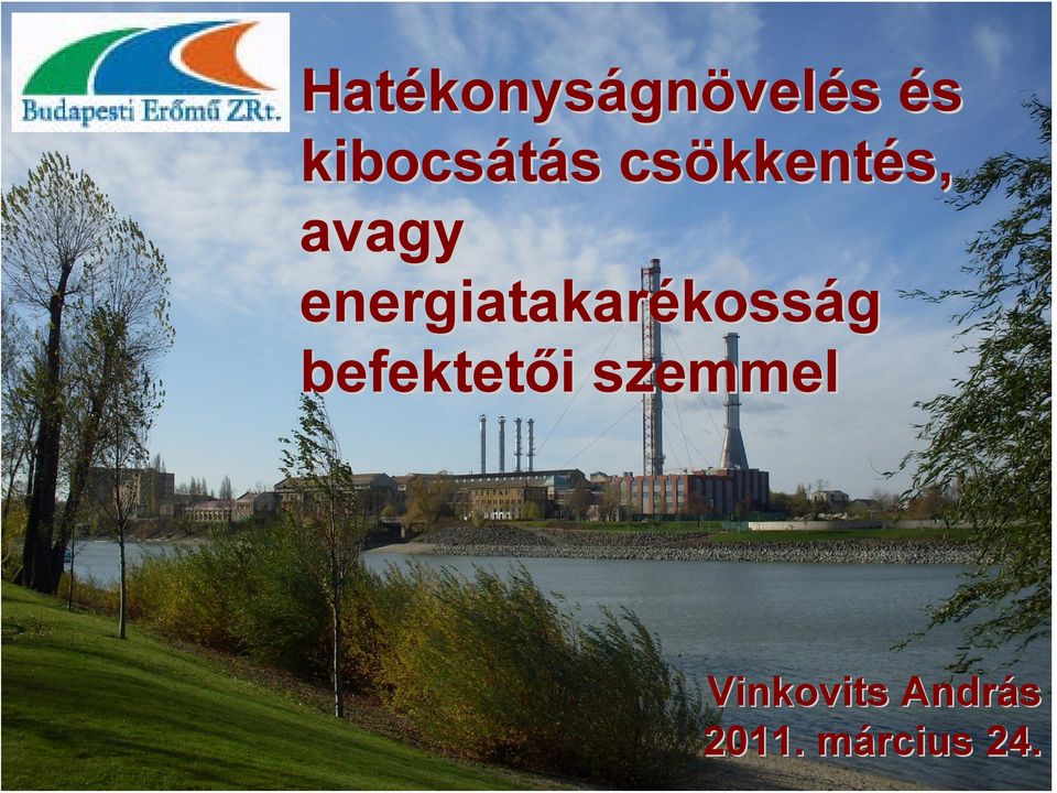 energiatakarékosság befektetői