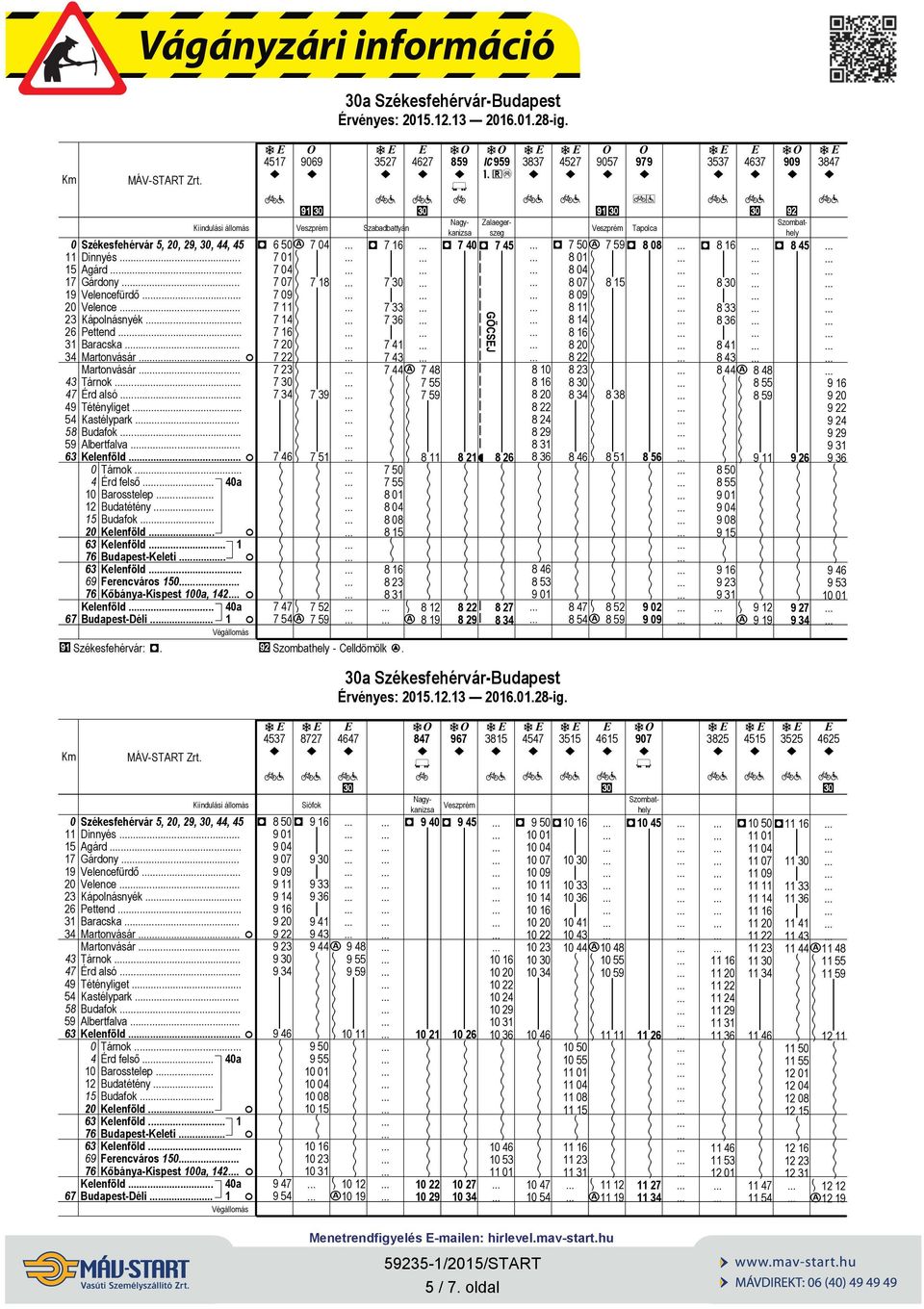 . 1 5 6 D 65c 7 71 7 77 7 7 71 72 722 7 73 7 71 73 751 7 7 7c 7 3a Székesfehérvár-Budapes Érvényes: 2.12. 216.1.2-g. 37 Szaadyán D 73 7 7 71 7 7 75 755 1 16 Székesfehérvár: D. j Szomhely - Celldömölk.