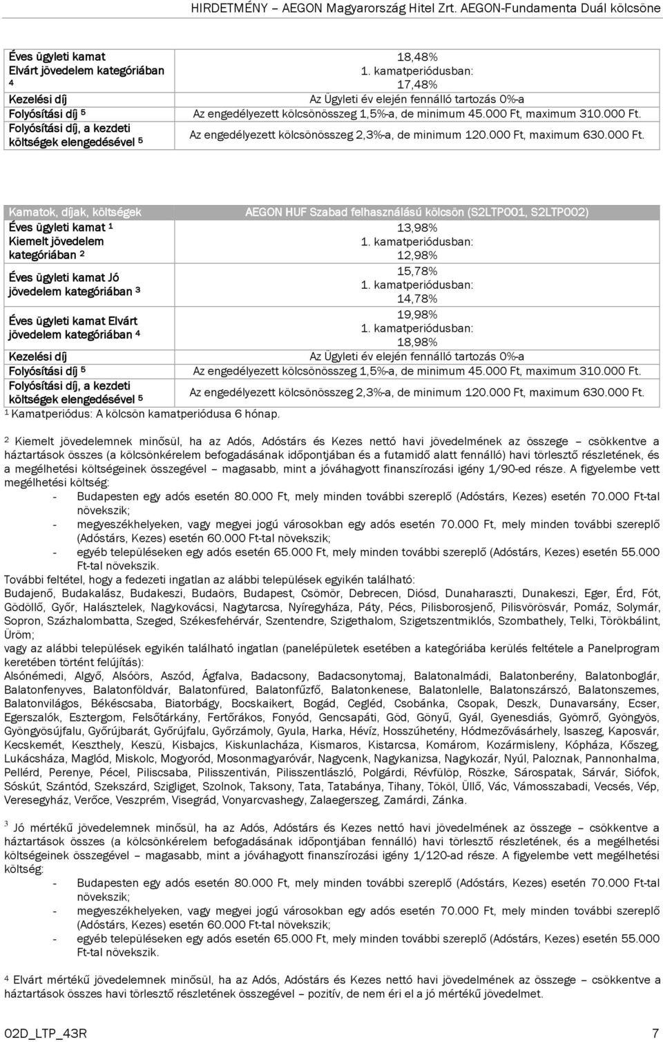 2 nek minősül, ha az Adós, Adóstárs és Kezes nettó havi jövedelmének az összege csökkentve a háztartások összes (a kölcsönkérelem befogadásának időpontjában és a futamidő alatt fennálló) havi