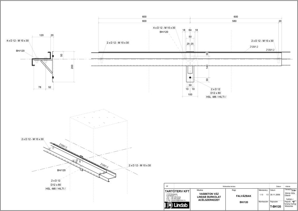 100 2xD12 D12 x 80 HSL -M8 / HILTI / BH/ 2xD12 D12 x 80 HSL