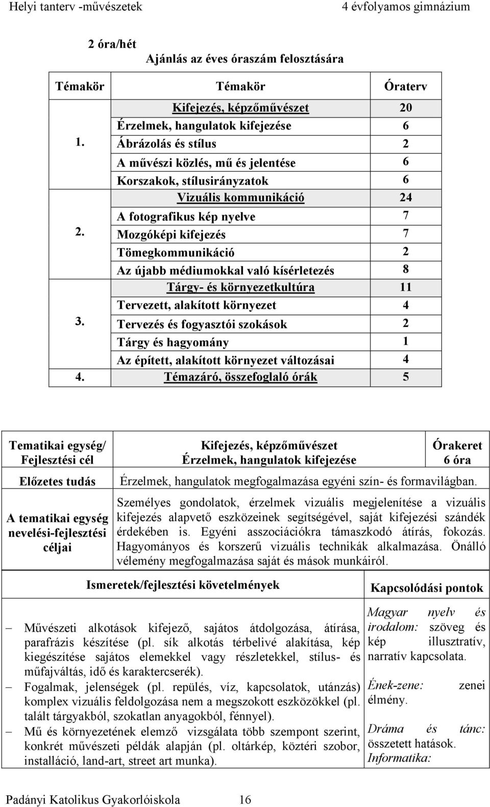 Mozgóképi kifejezés 7 Tömegkommunikáció 2 Az újabb médiumokkal való kísérletezés 8 Tárgy- és környezetkultúra 11 Tervezett, alakított környezet 4 3.