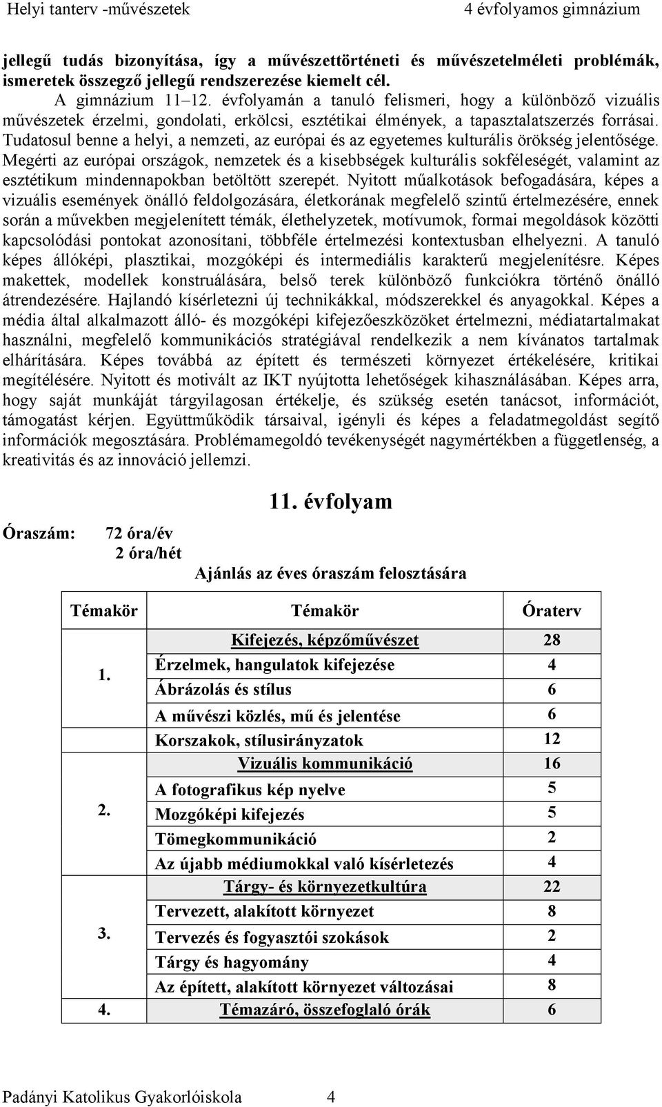 Tudatosul benne a helyi, a nemzeti, az európai és az egyetemes kulturális örökség jelentősége.