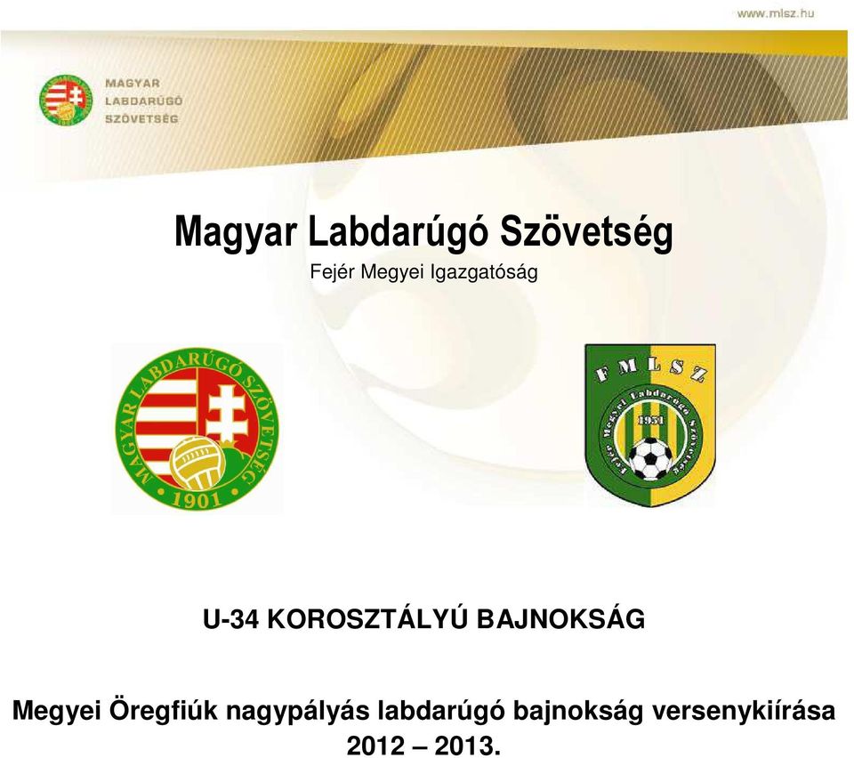 BAJNOKSÁG Megyei Öregfiúk nagypályás